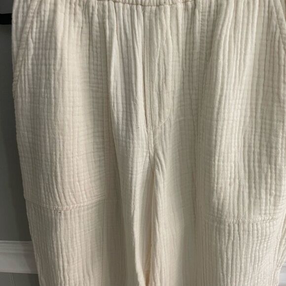 Madewell Gauze Ivory Wide Leg Pants Women's Size XXS Petite - Picture 6 of 11